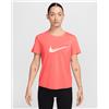 Nike Swoosh Dri Fit W - T-shirt Running - Donna - Rosa