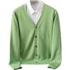 Generic Cappotto Casual in Lana Calda con Scollo A V Lavorato A Maglia Tinta Unita da Uomo in Maglione Cardigan in Cashmere Taglie Forti