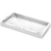 Luxspire Mini Vassoio in Resina, Vassoio da Bagno, Vassoio Portaoggetti, Portaoggetti Rettangolare per Candele, Sapone, Dispenser, Asciugamano, Pianta, Sicuro e Resistente, Ghiaia Bianca