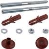 AERZETIX - C65237 - Kit di fissaggio a parete per lavabo sospeso sanitario vite M10x140mm - prigionieri filettati - tassello Ø14x75mm - kit di montaggio lavello fissaggio impianti idraulici