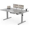 Devoko Scrivania Regolabile in Altezza 160 x 80 cm, Scrivania da Ufficio con Sistemi Anti-Collisione e Funzione di Memoria, Tavolo didattico Ergonomica Elettrica, Grigio