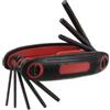 QUARKZMAN Chiave a Brugola Pieghevole Torx T9-T40 8 in 1 Set Chiavi a Stella Portatili Pieghevoli Testa a 6 Punti Kit Strumenti per Ripristino Base e Applicazioni Generali per Casa