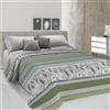 PENSIERI DELICATI Telo Copriletto Matrimoniale 260 x 280 cm, Telo Singolo 100% Cotone Pique, Ideale Come Telo Arredo, Coperta Salva Letto 2 Piazze, Fantasia BauBau Verde, 100% Made in Italy