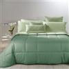Caleffi 9131, Cotone Bicolor Trapunta per Singolo Letto, Giada