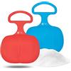 TK Gruppe Timo Klingler Set di 2 bob blu e rosso - per bambini per slittino e slittino