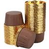 Yibang 100 Pezzi Pirottini per Muffin, Pirottini da Forno USA e Getta, Pirottini da Forno Alluminio Cupcake per Muffin e Cupcake, Stampi per Pastichieria, Stampi per Muffin (Marrone)