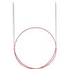 Addi Rondbreinaalden 80cm 2.50mm - 1 unità in Zilver/Rood