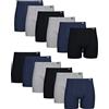 Hanes Boxer Briefs, Cool Comfort Moisture-Wicking Breathable Underwear, Multi-Pack Corti, Assortiti, 12 Pezzi, L (Pacco Uomo