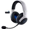 Razer Kaira HyperSpeed (licenza Playstation) - Cuffie da gioco wireless per Playstation - 2,4 HyperSpeed e Bluetooth (Triforce 50mm, microfono HyperClear, USB, multipiattaforma) Bianco