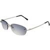 KISS MATRIX Occhiali da Sole Uomo Donna - Design Futuristico Cyberpunk - Montatura Rimless con Lenti Sottili UV400 - Leggeri & Resistenti per Look Moderni & Avanguardistici