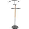 VERSA Holstebro Servo Muto Moderno e Multifunzionale, Appendiabiti Indossatore per Camera da Letto e Spogliatoio, Misure (A x L x l) 112 x 28,8 x 46,5 cm, Metallo e Legno, Colore Grigio