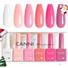 CANNI Smalto Semipermanente per Unghie 6 Colori Gel Nail Polish Soak Off UV LED per la manicure e la progettazione delle unghie 9ml C2311