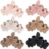 Lolalet 6 Pezzi Mollettone Fiore Capelli Donna, Pinza per Capelli, Ciappo per Capelli Antiscivolo Resistenti per Donne Ragazze