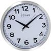 DRW Orologio da cucina rotondo da parete in alluminio anodizzato 30 x 4,5 x 30 cm