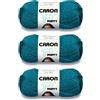 Caron Simply Soft Party Teal Sparkle - 3 confezioni da 85 g, acrilico, 4 medio (pettinato) - 150 m - per lavori a maglia, uncinetto e artigianato