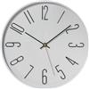 DRW Orologio da cucina rotondo da parete in acrilico bianco, 30 x 4,5 x 30 cm