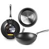 IBILI, Wok Titan, 30 cm, alluminio fuso, antiaderente, adatta per i piani a induzione.