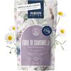 Monte Nativo Fiori di camomilla secchi Monte Nativo (250g) - Erbe aromatiche senza additivi - Infusi e tisane per la tazza di tè più deliziosa - Raccolte ed Essiccate Delicatamente - Herbal Tea