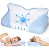 KTMOUW Cuscino Cervicale Memory Foam,Cuscino Letto 2 in 1 Cuscino Antirussamento Ergonomico per Dormire，Cuscino per Supporto Cervicale Chi Dorme di Fianco, Sulla Schiena o Sulla Pancia Bianco