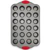 Boxiki Kitchen Mini Teglia per Muffin da 24 Tazze con Manici in Silicone | Teglia per cupcake antiaderente professionale per muffin, cupcake, bocconcini di uova e altro ancora