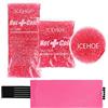 ICEHOF Cuscinetti refrigeranti (3 pezzi) con custodia in tessuto - con Chiusura a strappo - lunga durata di raffreddamento bambini, glitter, rosa, sacchetti refrigeranti ragazza