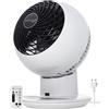 Iris Ohyama Woozoo, 30m², Ventilatore da Tavolo, Ufficio Fan, Bianco, Telecomando, Silenzioso, Oscillazione, Per Camera, Soggiorno, Cucina, Circolatore d'Aria, Raffreddamento, Potente, PCF-SC15T