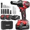 Avhrit Avvitatore a Impulsi Brushless 1/2" 700N.m Elevata Avvitatori a Massa Battente con 2x 4000mAh Batteria, 5 Bussole, 4 Punte, 4 Viti, Trapano a Impulsi Brushless per Auto Casa