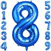 OFFCUP Palloncini Compleanno 1 Anni Blu 101 CM, Palloncino Numero 8, Foil Palloncini Numeri, Giganti Palloncini Numeri, Decorazioni Festa Compleanno, Gonfiabili Pallone per Anniversario