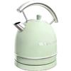 SWEISS KTL7 Bollitore elettrico vintage, 1,8 litri, corpo in ACCIAIO INOX, colore VERDE RETRÒ con dettagli cromati