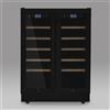 Ⓜ️🔵🔵🔵 LES PETITS CHAMPS CAVCEDB42 - Cantinetta TOTAL BLACK per 42 bottiglie, NERA, 2 ZONE di temperatura, No-Frost, anti-UV, SILENZIOSA, filtro carbone, ANTIVIBRAZIONE