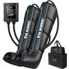 FIT KING Massaggiatore Gambe a Compressione d'Aria Ricaricabile Senza Fili, Massaggio con 4 Zone Regolabili, 3 Modalità e 12 Intensità, Ideale per Recupero Sportivo e Relax Quotidiano (Medio)