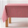 GAMUSI Tovaglia antimacchia Vichy, 140 x 180 cm, colore: Rosso
