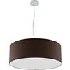 OLUX ILLUMINAZIONE - Lampadario Soggiorno Moderno in Tessuto, Lampadario a Sospensione Ideale per Salotto e tutte le stanze della Casa, Perfetto per Led,Made in Italy(Mod.Roary-Testa di moro-60cm)