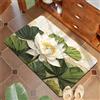 Hixingo Tappeto da Bagno Antiscivolo Assorbente, in Diatomite, Motivo Floreale di Loto 3D Tappeto ad Asciugatura Rapida per Ingresso Bagno Cucina e Doccia, con Fondo in Gomma (45x70cm,Beige)