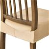 ZRCYXDW Elasticizzato Coprisedie 6 Pezzi, Morbido Velluto Coprisedie Senza Schienale Rimovibile Lavabile Coprisedie Cucina Per Cucina-Beige-6 Pezzi