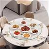 SFJATTA Grande tavolo da pranzo rotondo Lazy Susan girevole vassoio girevole vassoio girevole trasparente con cuscinetto silenzioso centrotavola 60/70/80/90/100cm piatto da portata girevole in vetro temperato