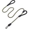 Wolfone Guinzaglio per Cani Verde Scuro 2,1 m | Doppio Manico Extra Imbottito, Clip a Moschettone in Metallo Bloccabile, Morsetti in Silicone Resistente