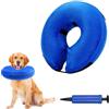 Lixiluxia Collare Gonfiabile Cane, Collari Protettivo per Animali, Leccatura Anti-Morso Collari Protettivi, Ciambella Cane Collare per Il Recupero di Animali Domestici da Interventi Chirurgici(Blue L)
