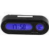 Aramox Termometro per auto, 2 in 1 Interni per autoveicoli Mini orologio elettronico LED Voltmetro termometro orologio digitale