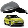 Convitex Specchietto retrovisore per vw golf 8 anno di costruzione 2019- Specchio elettrico riscaldabile accessori Con Indicatore di direzione sinistro lato guidatore 6 pin