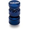 Santa Cruz Shredder Macinino in metallo per erbe aromatiche con parte superiore zigrinata per una presa più forte, 3 pezzi, piccolo, 4,3 cm, colore: blu