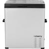 Steamy-E Single Zone 75, Frigorifero Elettrico a Compressore, 12/24V DC e 100-240V AC, per Congelare e Raffreddare da -20℃ a +20℃, Ideale per il Campeggio, 64 Litri, Argento