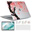 MUSHUI 4 in 1 Custodia per MacBook Air 13 Pollici 2020 2019 2018 Modello A2337 M1/A2179/A1932, Plastica Case Rigida & Tastiera Cover & Proteggi Schermo compatibile con Mac Air 13, Fiori 14