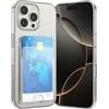 DEVASO Cover per iPhone 16 Pro Max Custodia Trasparente con Porta Carte，Portafoglio Custodia Protettiva in Silicone Sottile Morbido TPU Anti-Graffio Tasche Case per 2 Carte