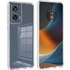 Captor Cover Trasparente per Motorola Moto Edge 50 Fusion, Custodia TPU in Silicone Flessibile Morbida e Sottile, con Bordo Rialzato per Schermo e Protezione Fotocamera