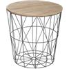 WELL HOME MOBILIARIO & DECORACIÓN Tavolino in Metallo Nero Kumi Ø40 cm, D.40x41