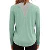 Gyabnw T-Shirt Sportiva da Donna Maglietta Sportiva Donna Manica Lunga Schienale in Rete Traspirante Top Fitness Yoga Corsa Danza