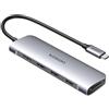 UGREEN Revodok Hub USB C HDMI 4K 6 In 1 Adattatore Type C Lettore di Schede SD TF Compatibile con MacBook Pro Air M2 M1, iPad, iPhone 16 Plus Max, Galaxy S24 (Argento)