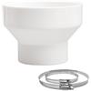 Rayconup Riduttrice da 150 a 100, adattatore per tubo di scarico dell'aria con tubo di ventilazione da 150 mm a 100 mm con 2 fascette in acciaio inossidabile, tubo rotondo per sistema di ventilazione, tubo