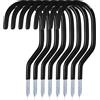 JinZeYou 8 Pz Gancio Bici Muro, Ganci per Biciclette da Muro, Ganci Appendi Bici da Muro Garage, Ganci da Parete per Garage, Multiuso Ganci a Vite Impieghi per Attrezzi da Soffitto Scale Utensili(Nero)